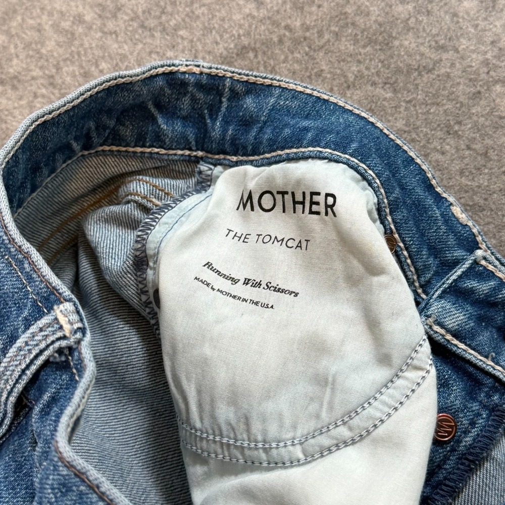 MOTHER Boot Cut Jeans in Medium Blue Wash - Picture 8 of 10